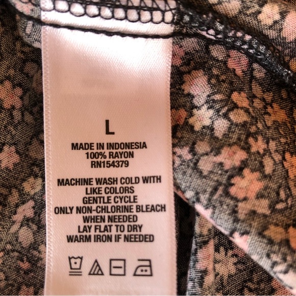 NWOT Aeropostale pullover mini dress flowing floral dress v neck size L - Picture 5 of 8